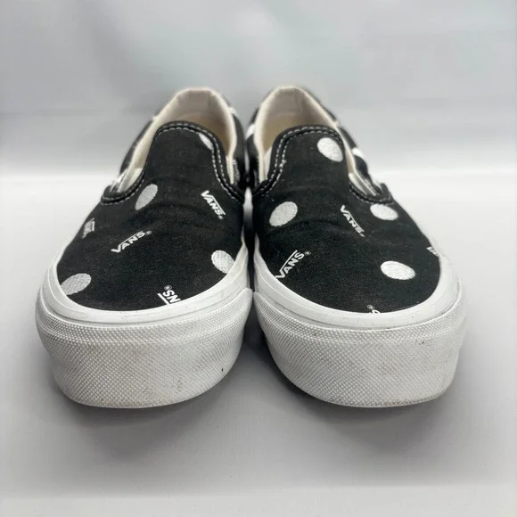 Vans Slip-On Women Size 7 Black Polka Dot Vault Originals Sneakers - Picture 2 of 9